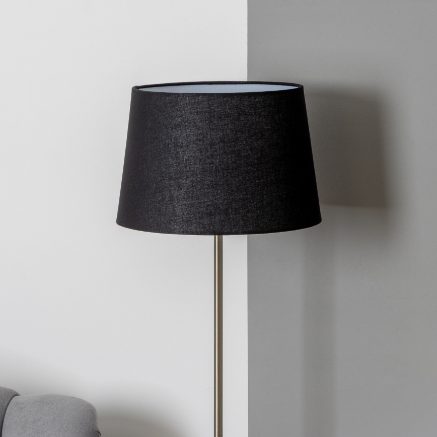 Brilagi - LED-golvlampa CERIA 1xE27/40W/230V Ø 30 cm svart/matt krom