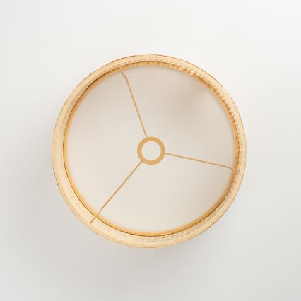 Brilagi - LED golvlampa CERIA 1xE27/40W/230V Ø 40 cm bambu/matt krom