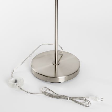 Brilagi - LED golvlampa CERIA 1xE27/40W/230V Ø 40 cm bambu/matt krom