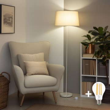 Brilagi - LED Golvlampa CERIA 1xE27/40W/230V Ø 45 cm beige/vit