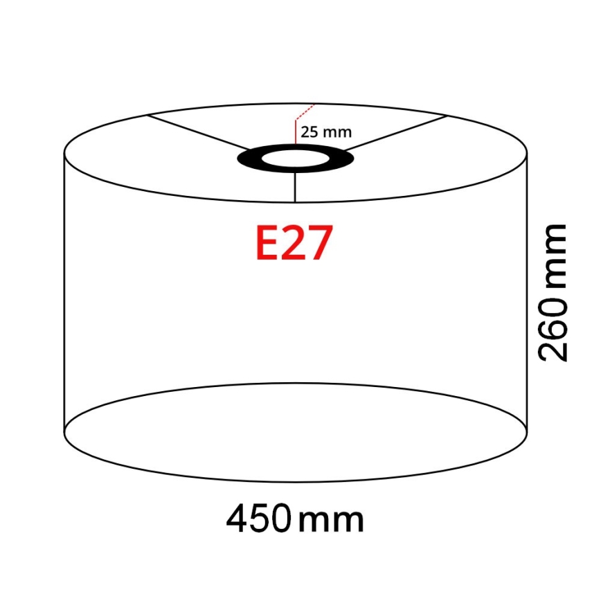 Brilagi - LED-golvlampa CERIA 1xE27/40W/230V Ø 45 cm grå/svart