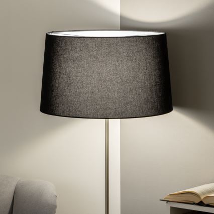 Brilagi - LED-golvlampa CERIA 1xE27/40W/230V Ø 45 cm svart/matt krom