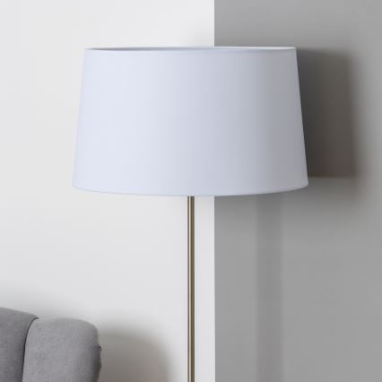 Brilagi - LED-golvlampa CERIA 1xE27/40W/230V Ø 45 cm vit/mattkrom