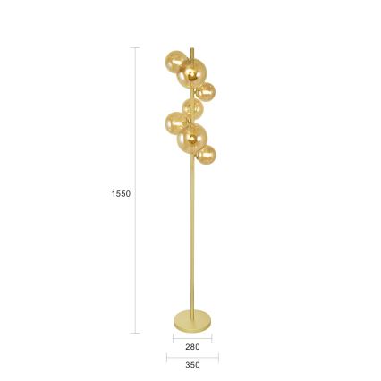 Brilagi - LED golvlampa MILLA 7xG9/3W/230V guld