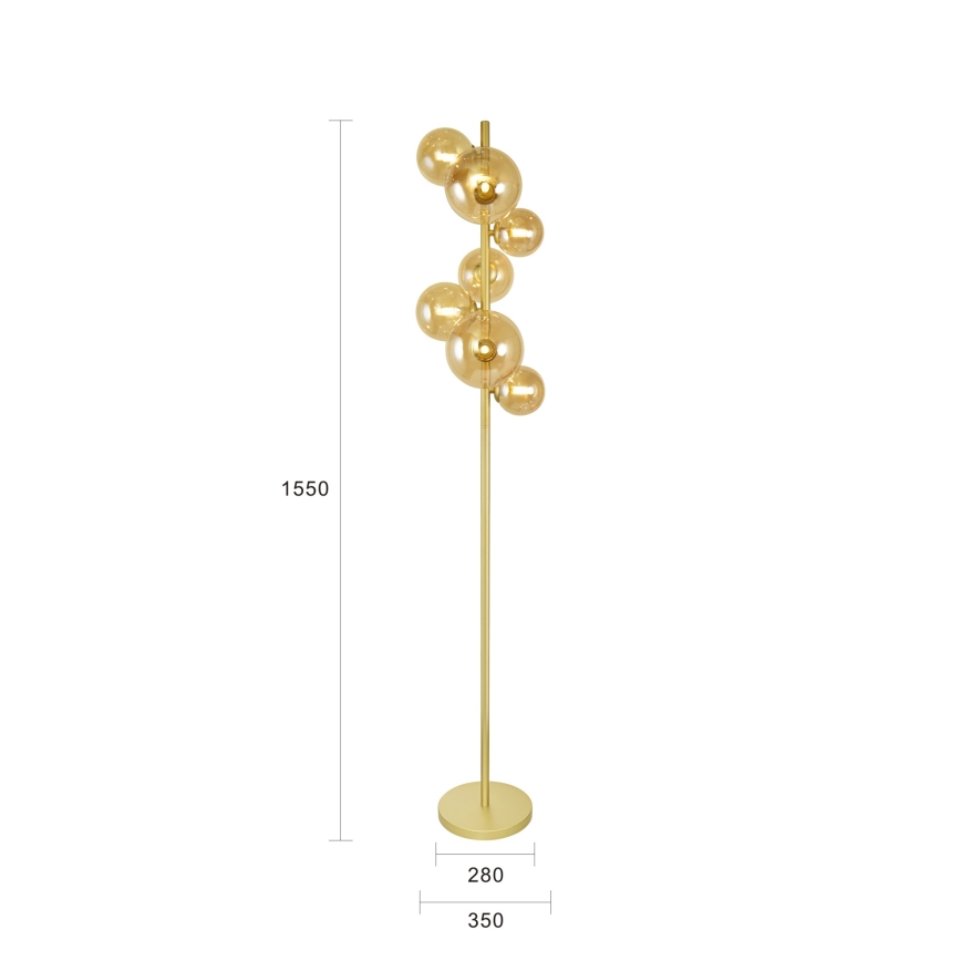 Brilagi - LED golvlampa MILLA 7xG9/3W/230V guld