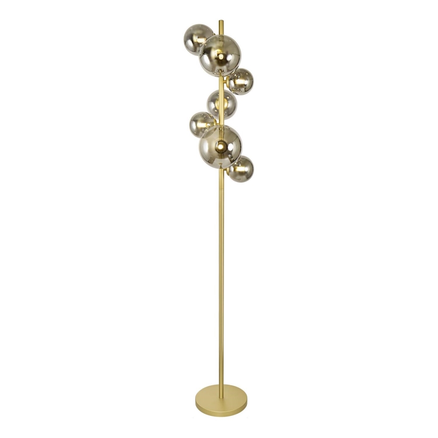 Brilagi - LED golvlampa MILLA 7xG9/3W/230V guld/rökig