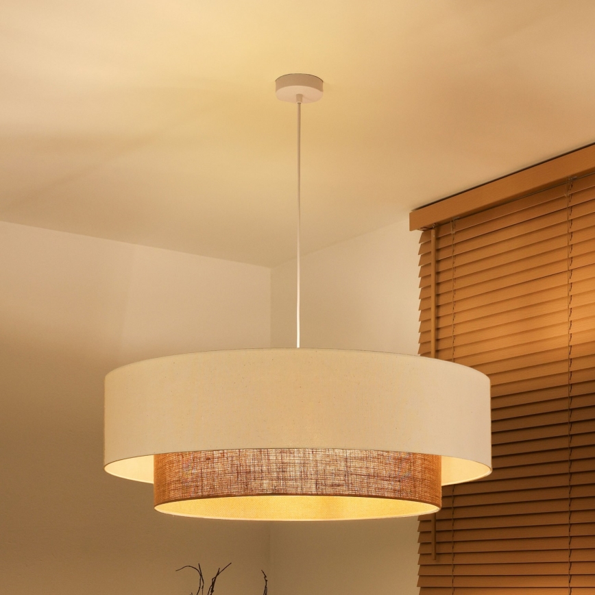 Brilagi - LED-hänglampa på lina BOHO-STIL 3xE27/15W/230V Ø 80 cm