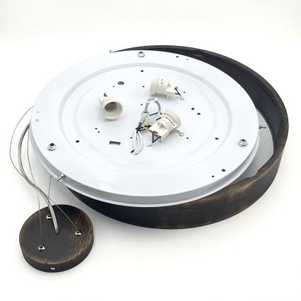 Brilagi - LED-hänglampa på wire CARVALHO SMOKEY 3xE27/60W/230V ek Ø 47,5 cm