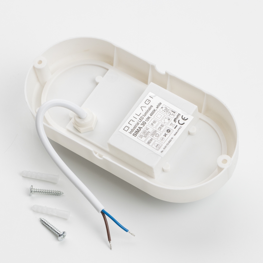 Brilagi - LED Heavy-duty belysning TakIMA LED/12W/230V IP65 vit