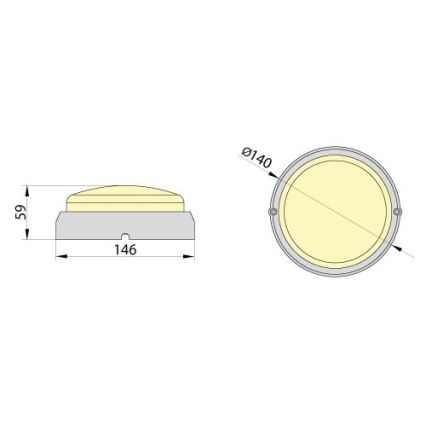 Brilagi - LED Industribelysning tak SIMA LED/12W/230V IP65 svart
