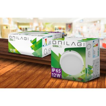 Brilagi - LED Industribelysning tak SIMA LED/12W/230V IP65 vit