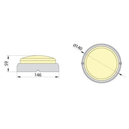 Brilagi - LED Industribelysning tak SIMA LED/12W/230V IP65 vit