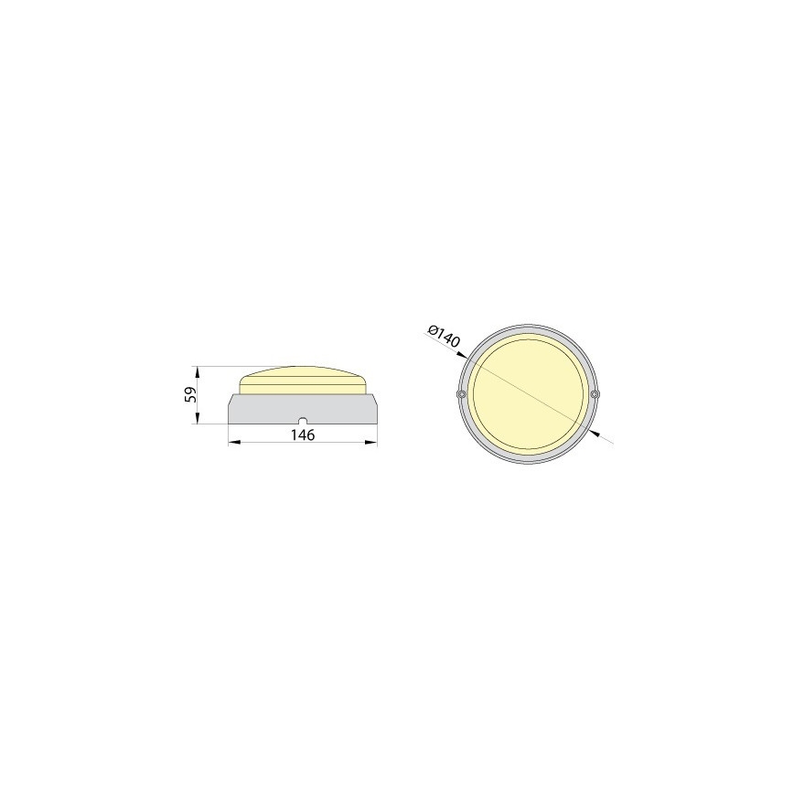 Brilagi - LED Industribelysning tak SIMA LED/12W/230V IP65 vit