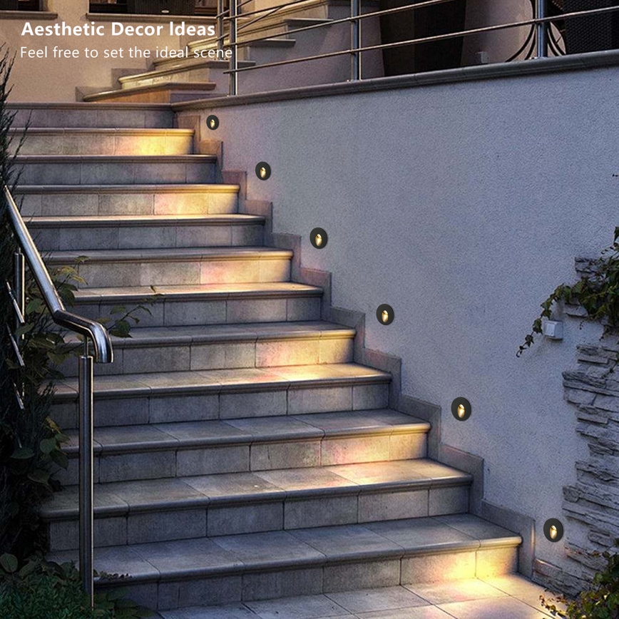 Brilagi - LED infälld utomhusarmatur STAIRDOT LED/2W/230V svart IP65 rund
