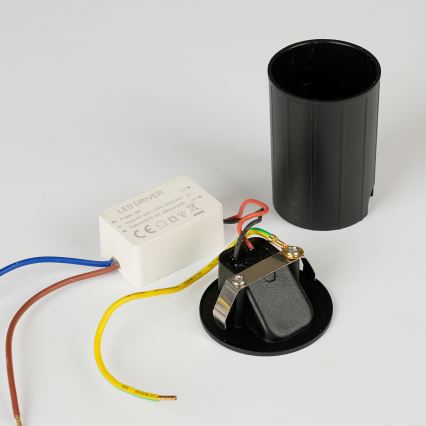Brilagi - LED infälld utomhusarmatur STAIRDOT LED/2W/230V svart IP65 rund