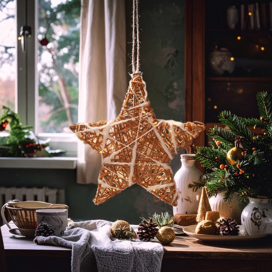 Brilagi - LED-juldekoration LED/2xAA 30x28 cm stjärna