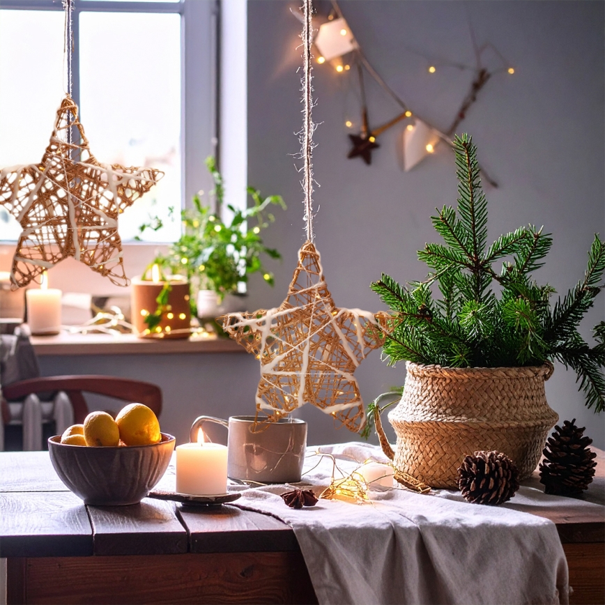 Brilagi - LED-juldekoration LED/2xAA 30x28 cm stjärna