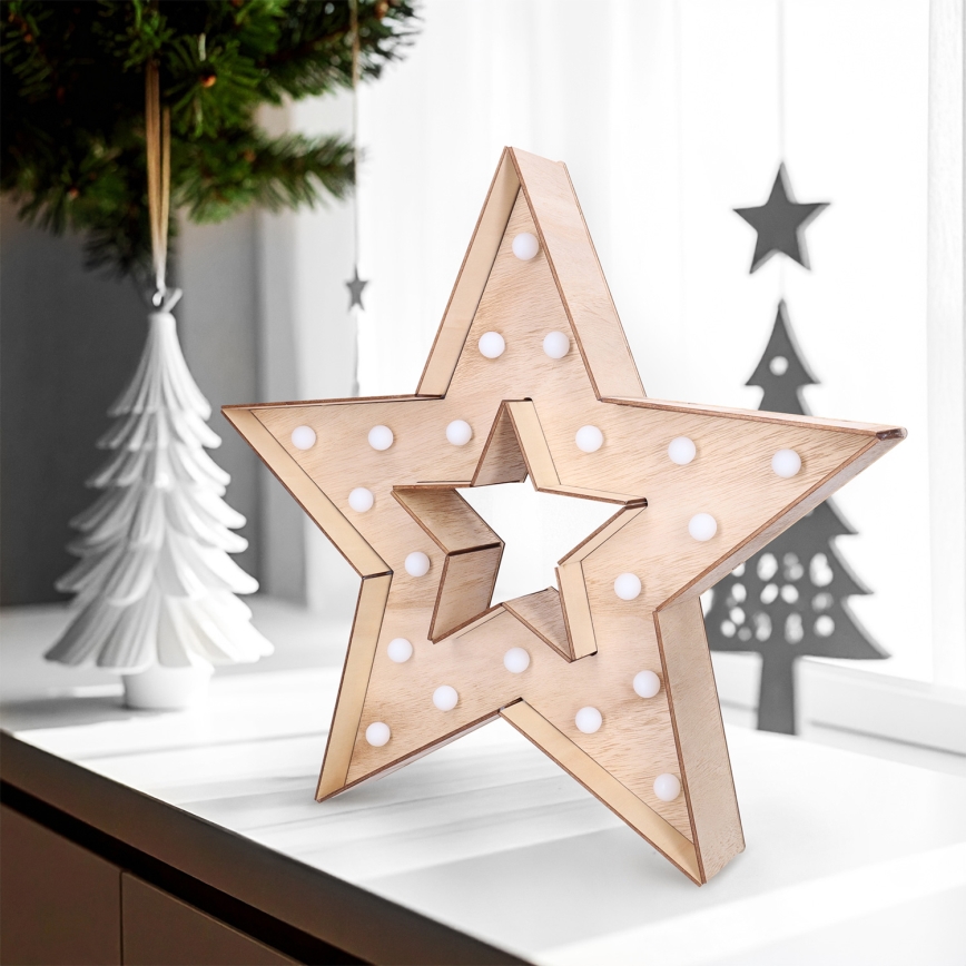 Brilagi - LED-juldekoration LED/2xAA stjärna
