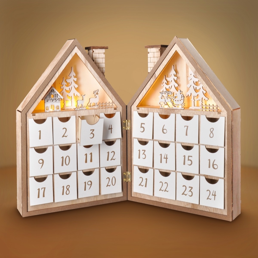 Brilagi - LED juldekoration LED/2xAAA adventskalender