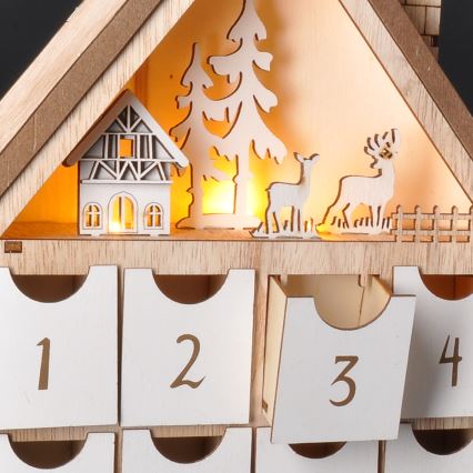 Brilagi - LED juldekoration LED/2xAAA adventskalender