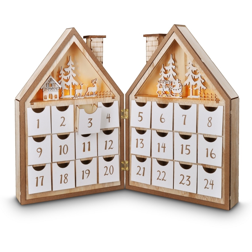 Brilagi - LED juldekoration LED/2xAAA adventskalender