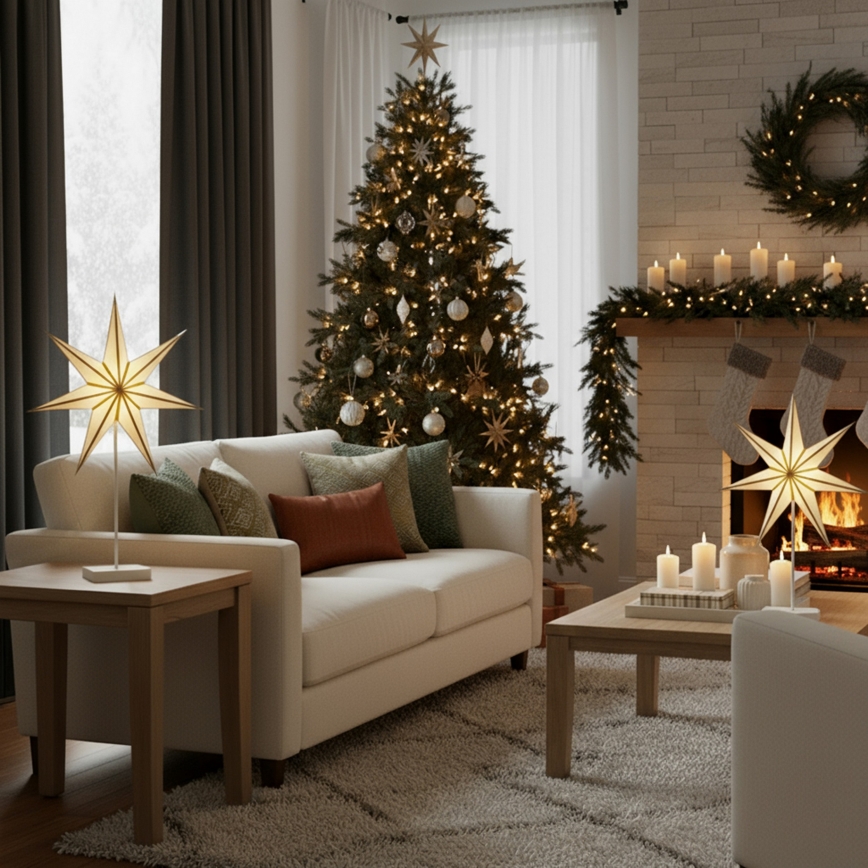 Brilagi - LED juldekoration LED/3xAA 66x40 cm stjärna