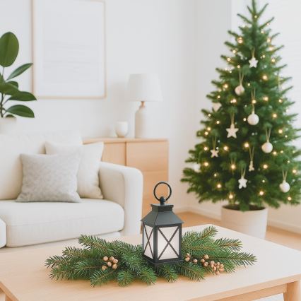 Brilagi - LED-juldekoration: lykta med LED, 2xAA