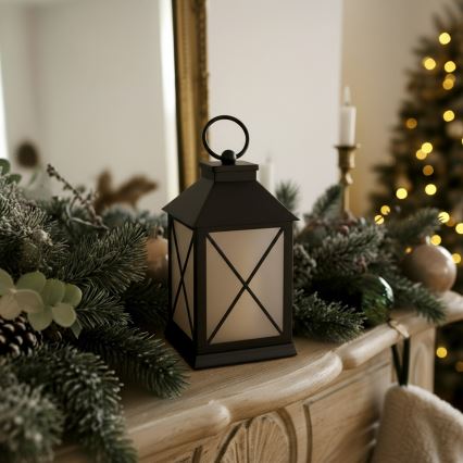 Brilagi - LED-juldekoration: lykta med LED, 2xAA