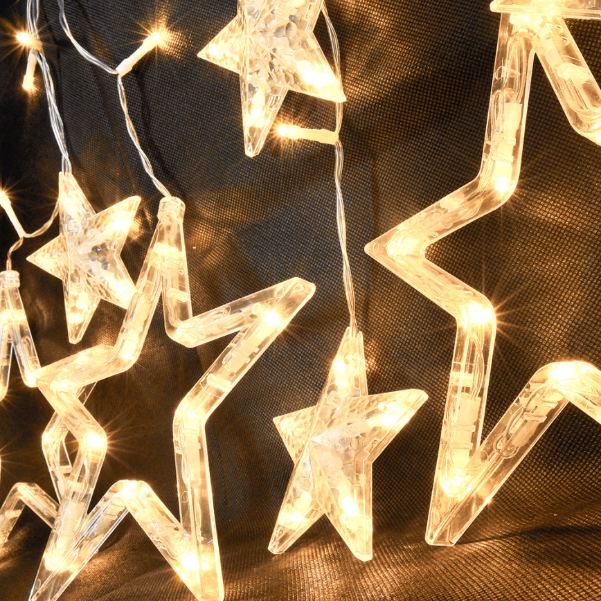 Brilagi - LED Julgardin 77xLED/3xAA/USB 1,8m varm vit