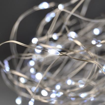 Brilagi - LED julkedja 100xLED/3xAA 10m kall vit