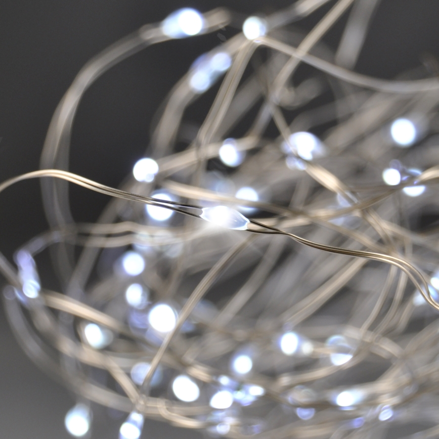 Brilagi - LED julkedja 100xLED/3xAA 10m kall vit