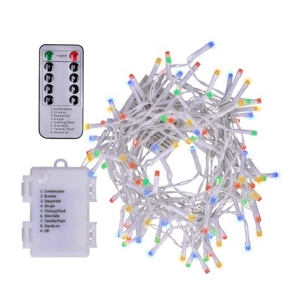 Brilagi - LED julkedja för utomhusbruk 120xLED/8 funktioner/3xAA 9,5m IP44 Flerfärgad + fjärrkontroll
