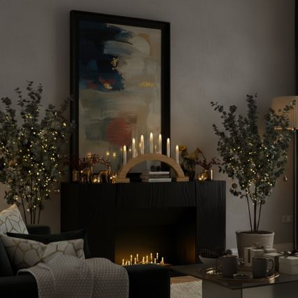 Brilagi - LED julljusstake 7xLED/2xAA 28x45 cm