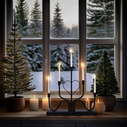 Brilagi - LED julljusstake LED/2xAA svart
