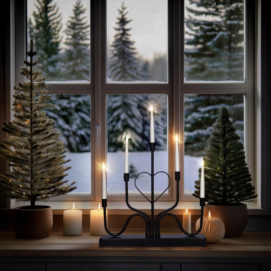 Brilagi - LED julljusstake LED/2xAA svart