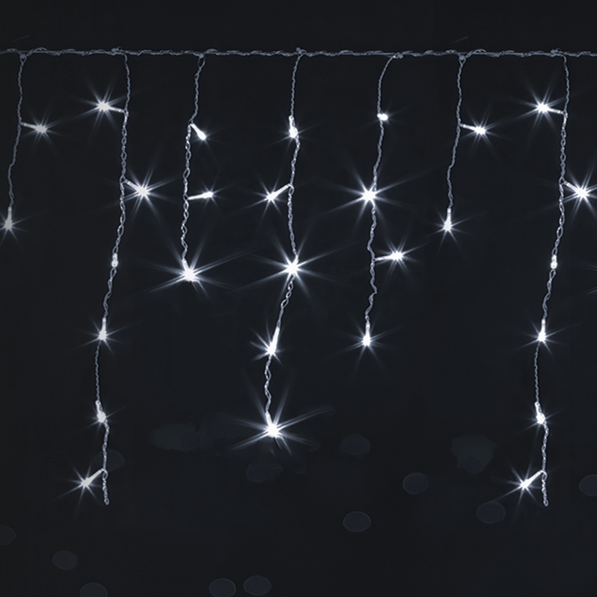 Brilagi - LED-julslinga för utomhusbruk 200 LED/8 funktioner 13x0,6m IP44 kallvit