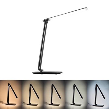 Brilagi - LED Justerbar ljusstyrka bordslampa USB anslutning LED/12W/230V svart