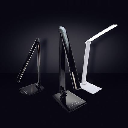 Brilagi - LED Justerbar ljusstyrka bordslampa USB anslutning LED/12W/230V svart