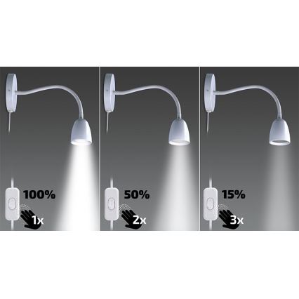Brilagi - LED Justerbar ljusstyrka vägglampa  LED/4W/230V
