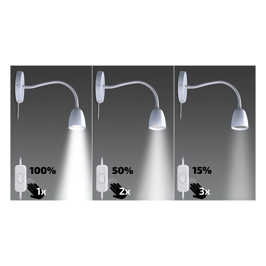 Brilagi - LED Justerbar ljusstyrka vägglampa  LED/4W/230V