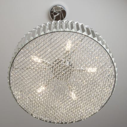 Brilagi - LED Kristallkrona med textilsladd GLAMOUR 5xG9/42W/230V