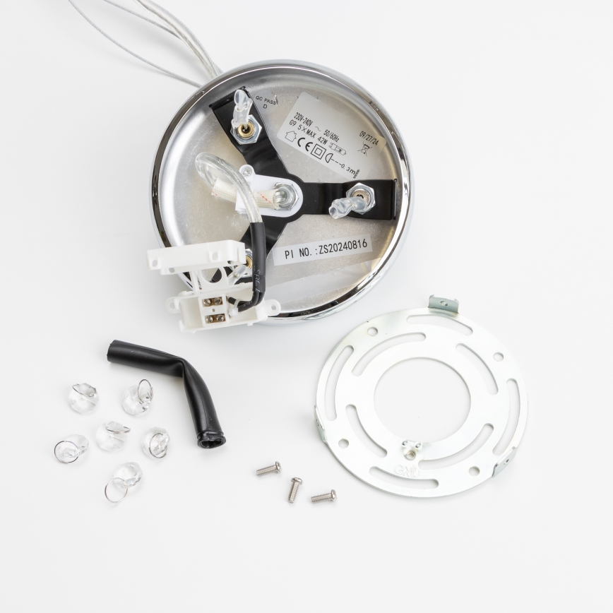 Brilagi - LED Kristallkrona med textilsladd GLAMOUR 5xG9/42W/230V