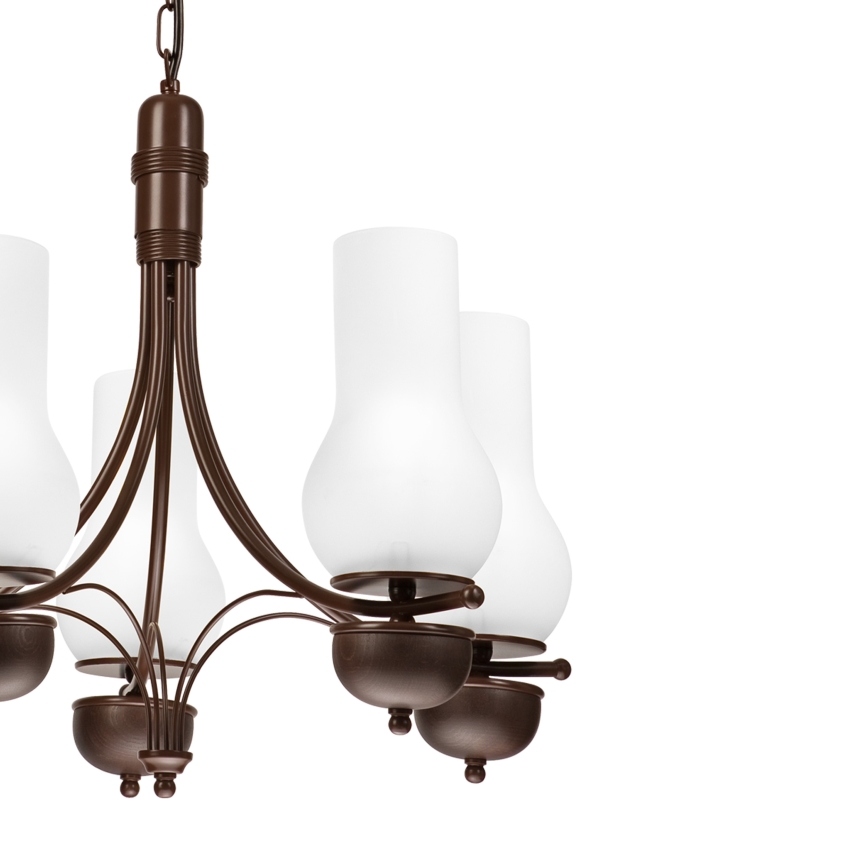 Brilagi - LED-krona på kedja COTTAGE 5xE14/40W/230V ek/vit