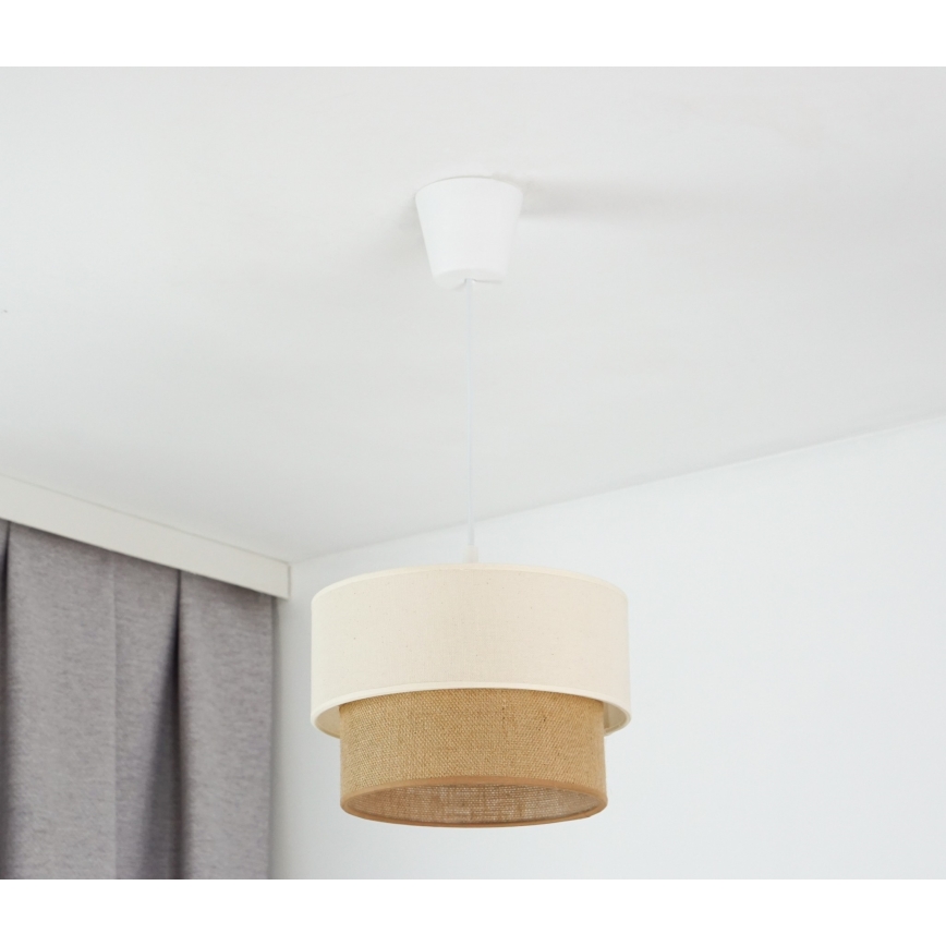 Brilagi - LED ljuskrona med textilsladd BOHO STYLE 1xE27/15W/230V diameter 25 cm