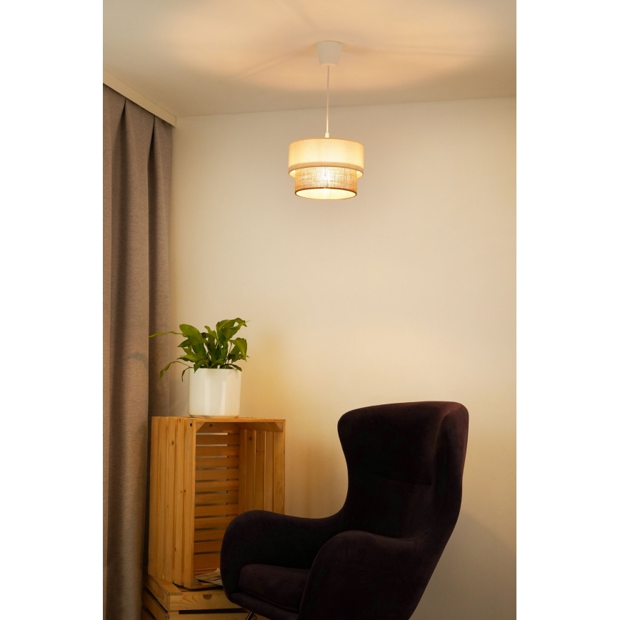 Brilagi - LED ljuskrona med textilsladd BOHO STYLE 1xE27/15W/230V diameter 25 cm