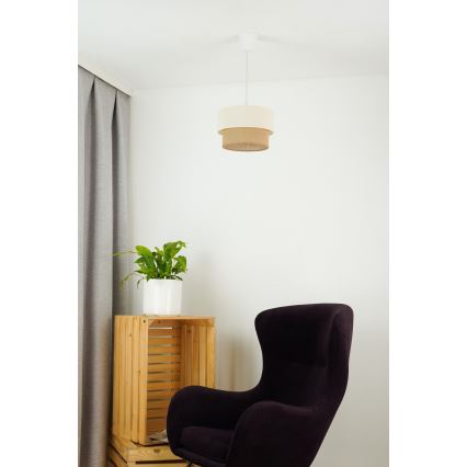 Brilagi - LED ljuskrona med textilsladd BOHO STYLE 1xE27/15W/230V diameter 25 cm