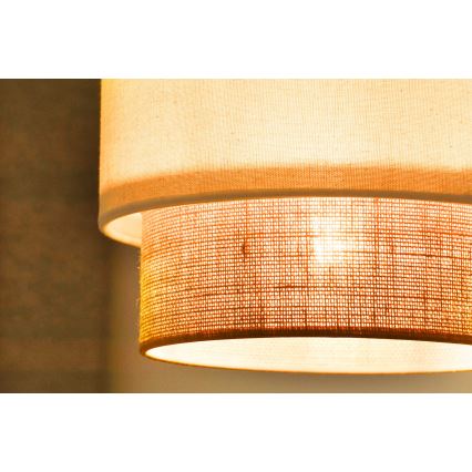 Brilagi - LED ljuskrona med textilsladd BOHO STYLE 1xE27/15W/230V diameter 25 cm