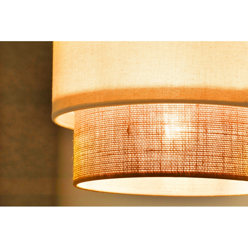 Brilagi - LED ljuskrona med textilsladd BOHO STYLE 1xE27/15W/230V diameter 25 cm