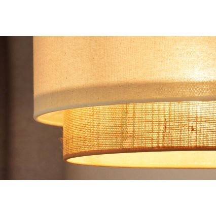 Brilagi - LED ljuskrona med textilsladd BOHO STYLE 1xE27/15W/230V diameter 40 cm
