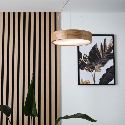 Brilagi - LED ljuskrona med textilsladd CARVALHO 2xE27/60W/230V ek diameter 37 cm